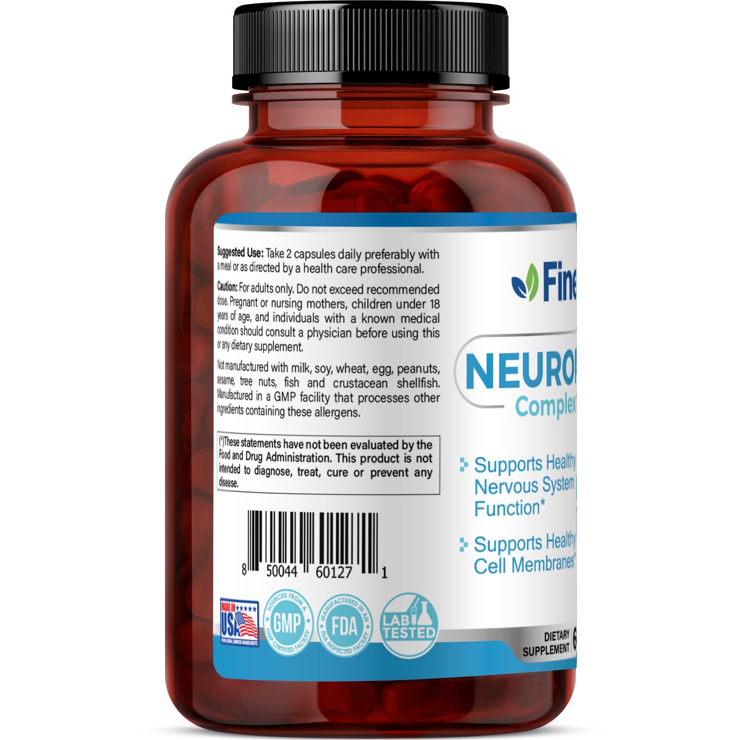 FineLand NEUROMATRIX Complex Formula, Advanced Cognitive and Nerve Support Supplement, High Potency Vitamin B12, Alpha Lipoic Acid and Acetyl-L-Carnitine, 60 Capsules FineLandBuy Supplements Australia