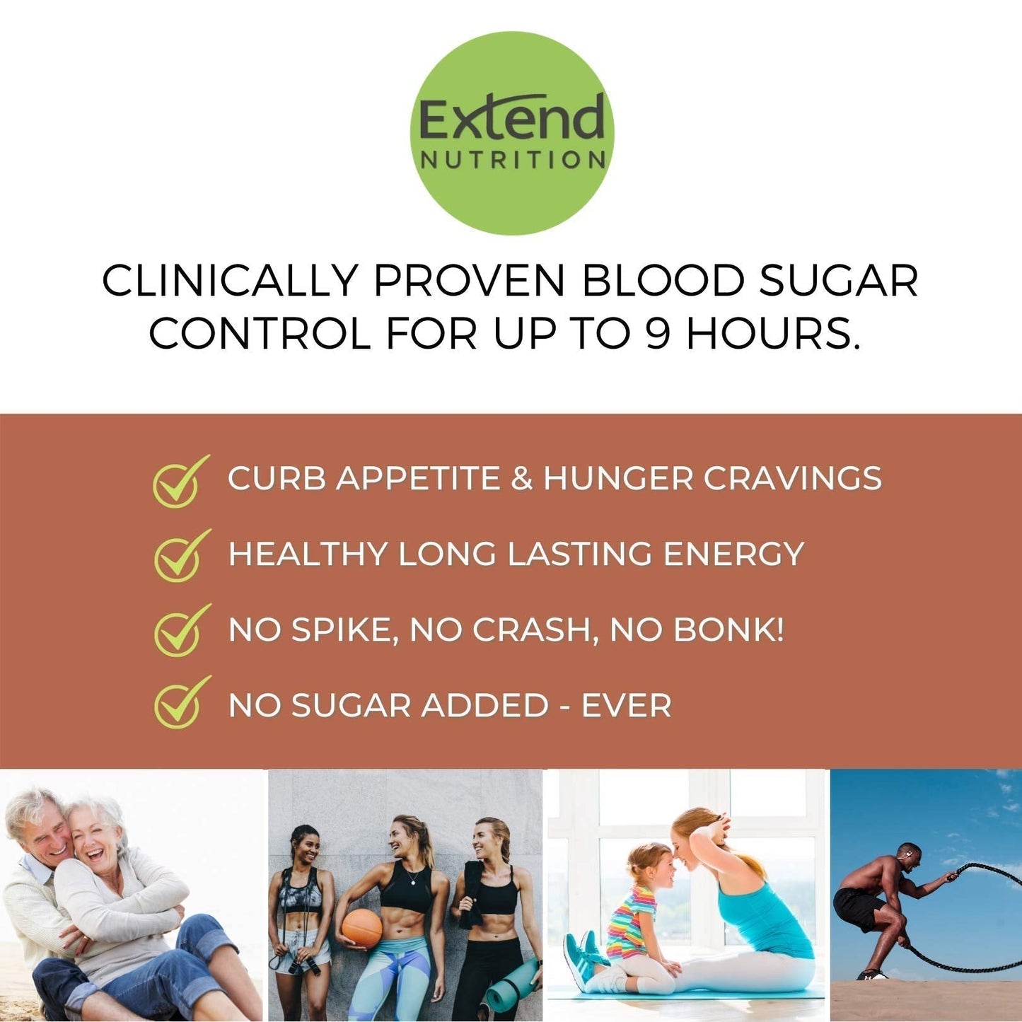 Extend Nutrition Diabetic Snacks for Sugar Control, Low Carb, Low Sugar, Low Calorie Snacks Extend BarBuy Supplements Australia