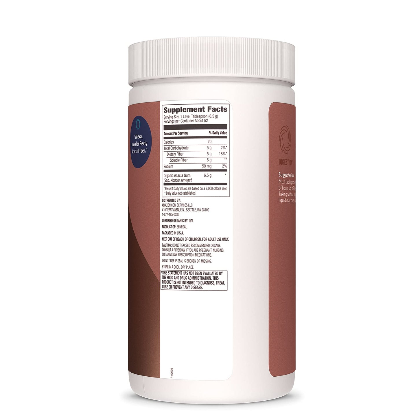 Amazon Brand - Revly Organic Acacia Fiber Powder, Supports Digestive Health RevlyBuy Supplements Australia