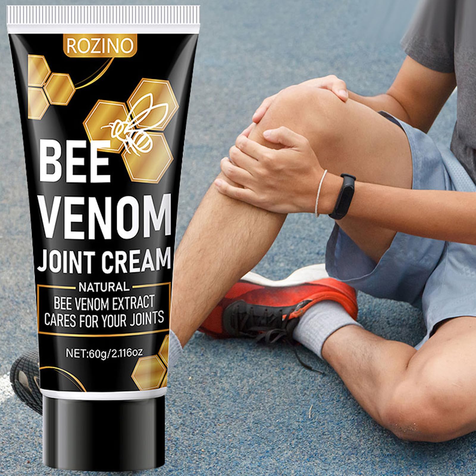 Bee Venom Joint Cream for Knees & Joints - Lightweight Moisturizing Cream for Dry Skin, Fast Absorbing & Non-Greasy Formula - Supports Comfortable Movement (2.116OZ) GenericBuy Supplements Australia