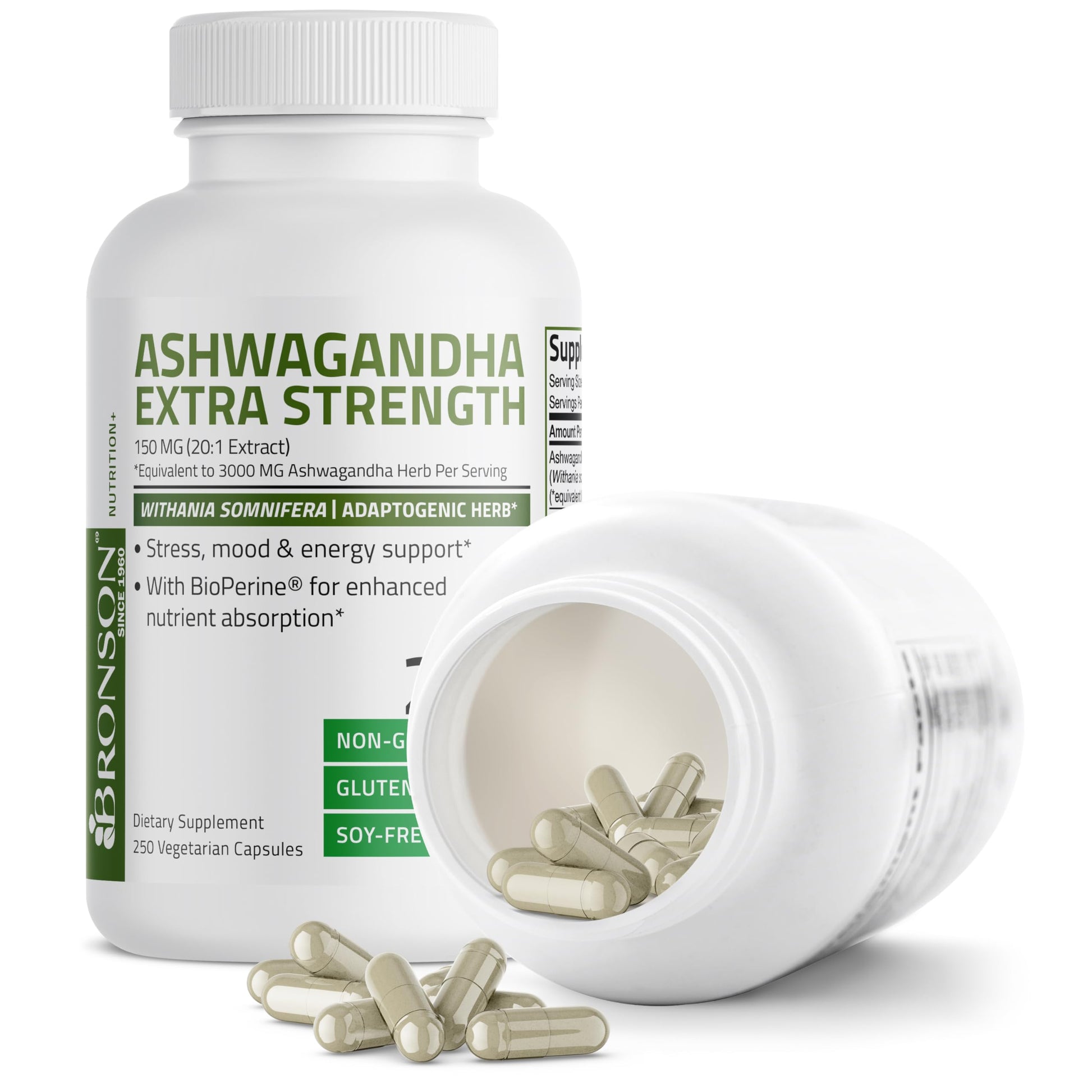 Bronson Ashwagandha Extra Strength 3000 mg Stress & Mood Support with BioPerine BronsonBuy Supplements Australia