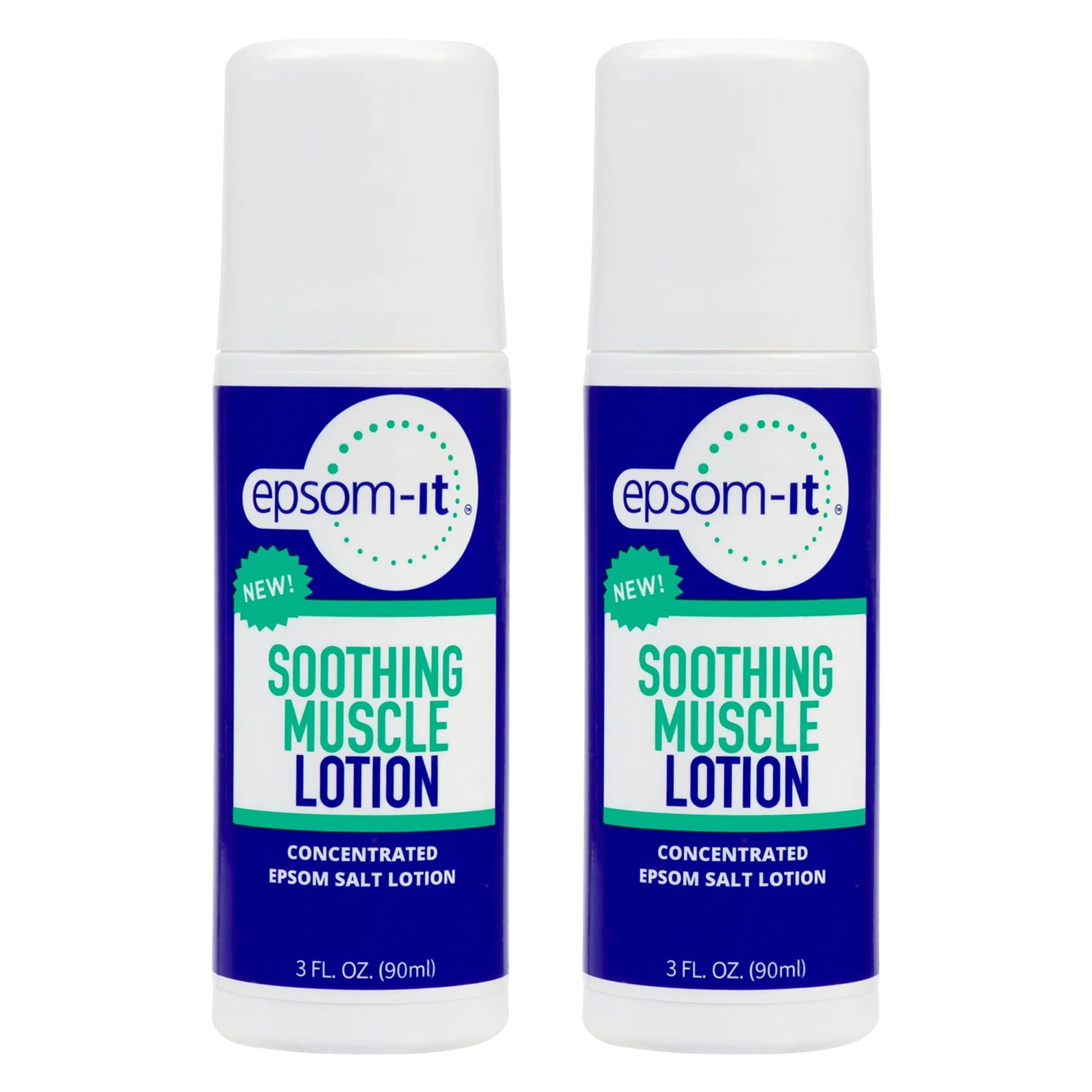 EPSOM-IT Soothing Muscle Lotion - Roll On Epsom Salt Lotion with Arnica for Muscle Stiffness, Leg, Knees and Feet Discomfort, Topical Magnesium Cream, 3oz, 2-Pack EPSOM-ITBuy Supplements Australia