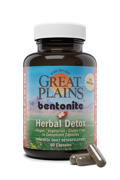 Yerba Prima Bentonite Clay Plus Herbal Detox - 60 Veggie Capsules - Natural Cleansing Supplement Yerba PrimaBuy Supplements Australia