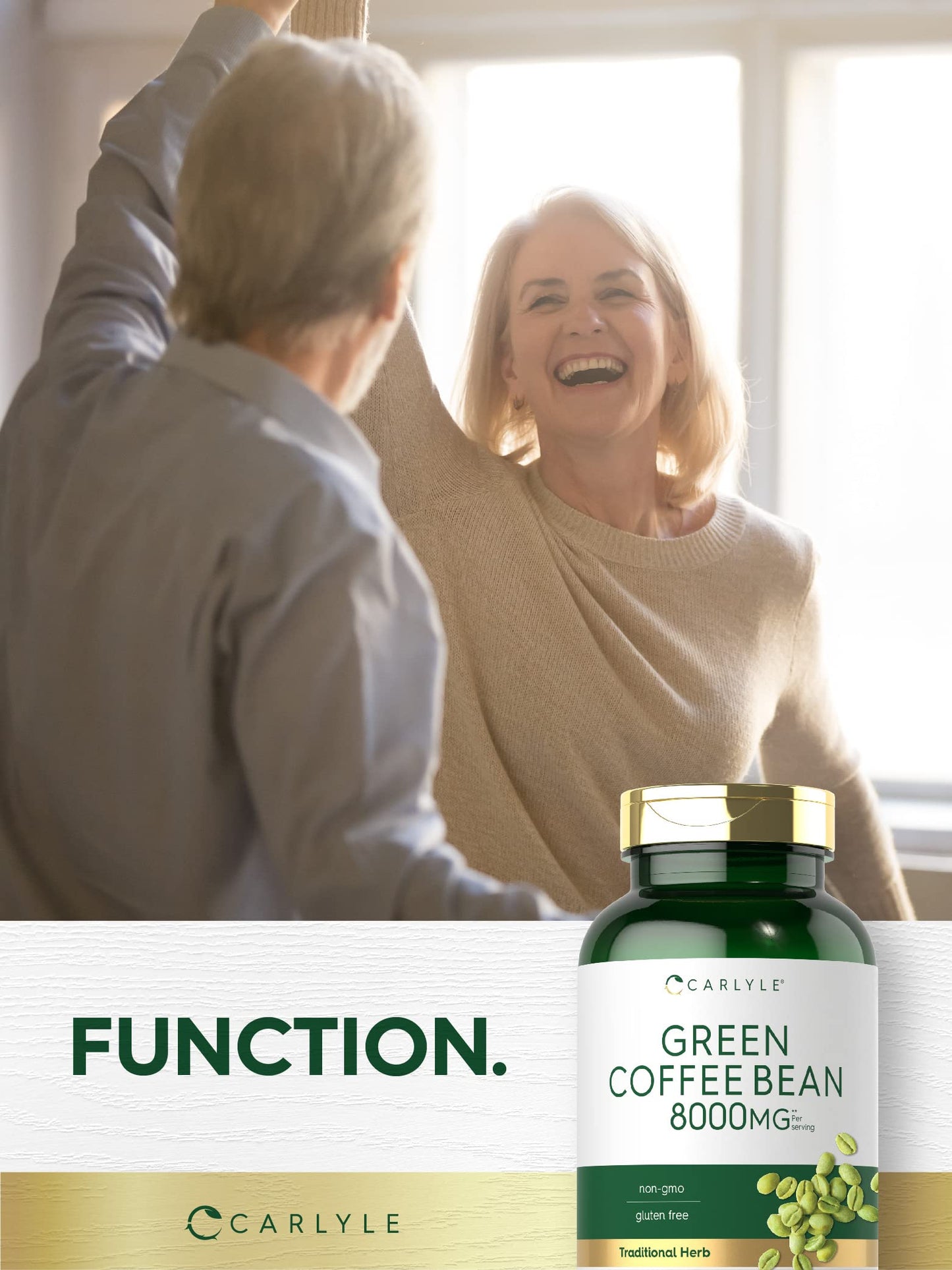 Carlyle Green Coffee Bean Extract | 8000 mg | 300 Capsules | Non-GMO and Gluten Free CarlyleBuy Supplements Australia