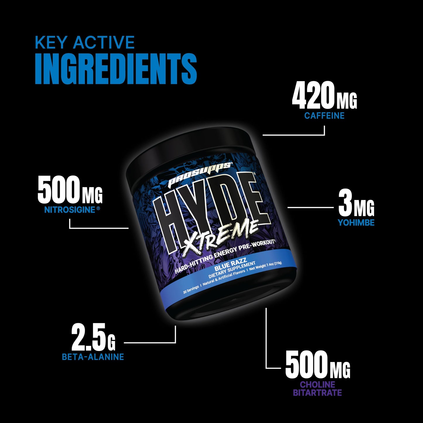 PROSUPPS Mr. Hyde Xtreme Pre-Workout Powder Energy Drink - Intense Sustained Energy PROSUPPSBuy Supplements Australia