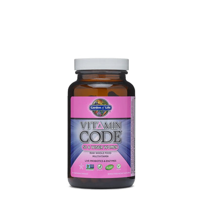 Vitamin Code 50 & Wiser Women Formula 120 VegiCapsules Garden of LifeBuy Supplements Australia