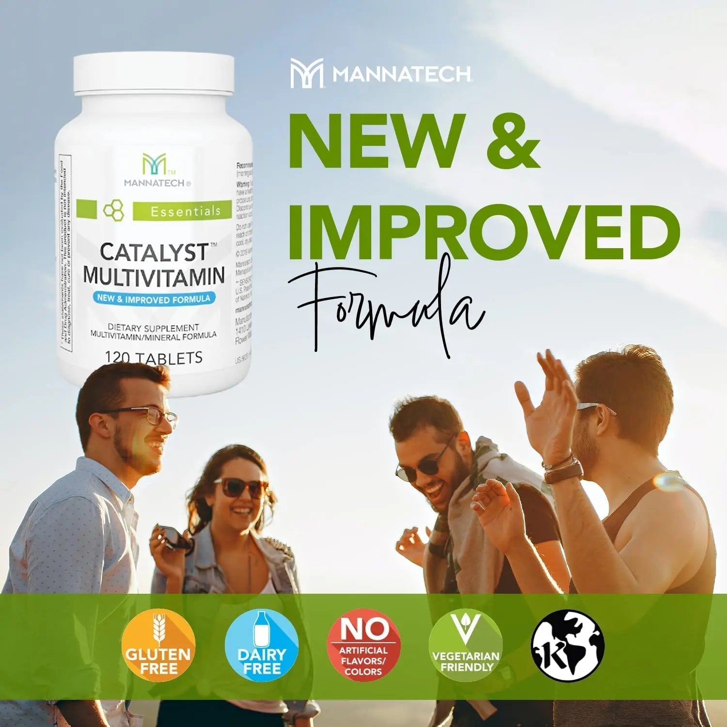 Mannatech Catalyst Multivitamin 120 Tablets, Maximize Your Multivitamin. Provides Antioxidants Vitamin A, Vitamin C, and Vitamin E Mannatech