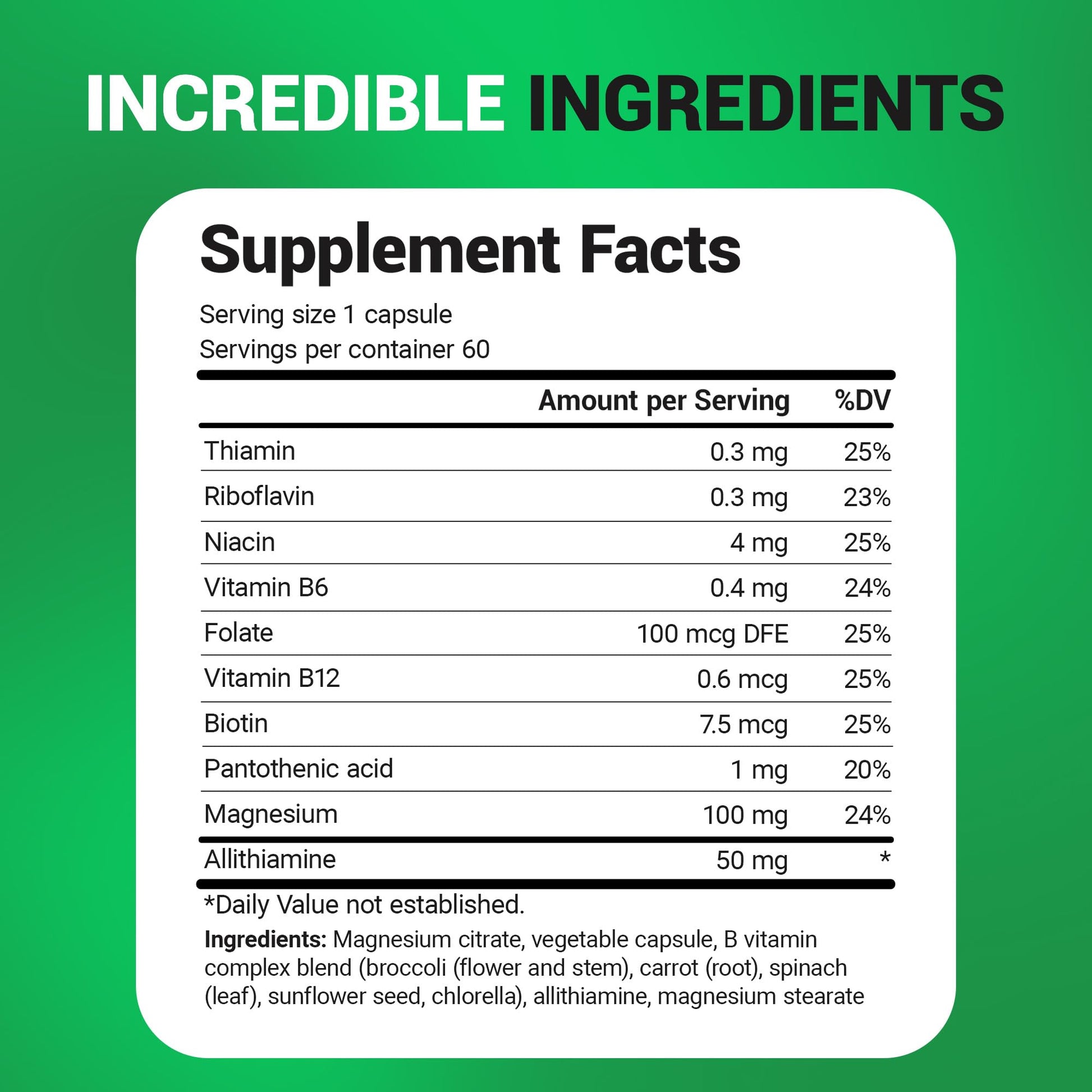 Dr. Berg Natural Vitamin B1 B6 B12 Complex - Allithiamine Vitamin B1 Supplement with 8 Essential Vitamin B Complex for Men & Women Including Thiamin, Niacin, Folate, Magnesium & More - 60 Capsules Dr. Berg NutritionalsBuy Supplements Australia