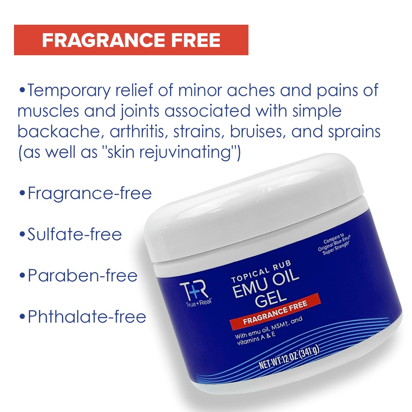True+Real Emu Oil Gel, 12 oz True+RealBuy Supplements Australia