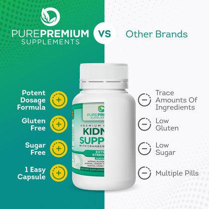 PurePremium Kidney Support Supplement with Cranberry Extract - Kidney Cleanse, Detox PurePremium SupplementsBuy Supplements Australia
