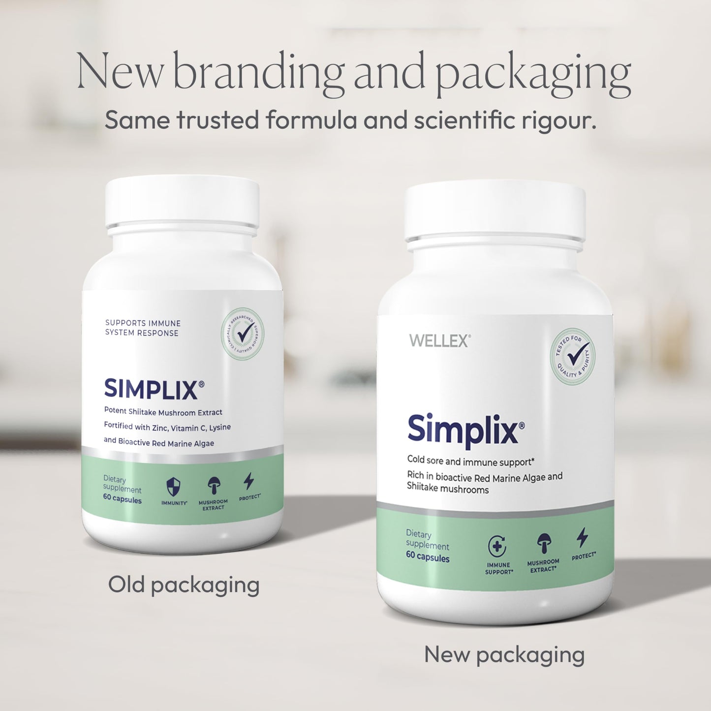 Simplix | Natural Supplement to Strengthen The Immune System | Respond to Outbreaks | Source of Highly Researched Mushroom & Seaweed Polysaccharides 60 Veggie Capsules (1 Pack) PapillexBuy Supplements Australia