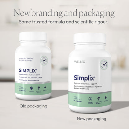 Simplix | Natural Supplement to Strengthen The Immune System | Respond to Outbreaks | Source of Highly Researched Mushroom & Seaweed Polysaccharides 60 Veggie Capsules (1 Pack) PapillexBuy Supplements Australia