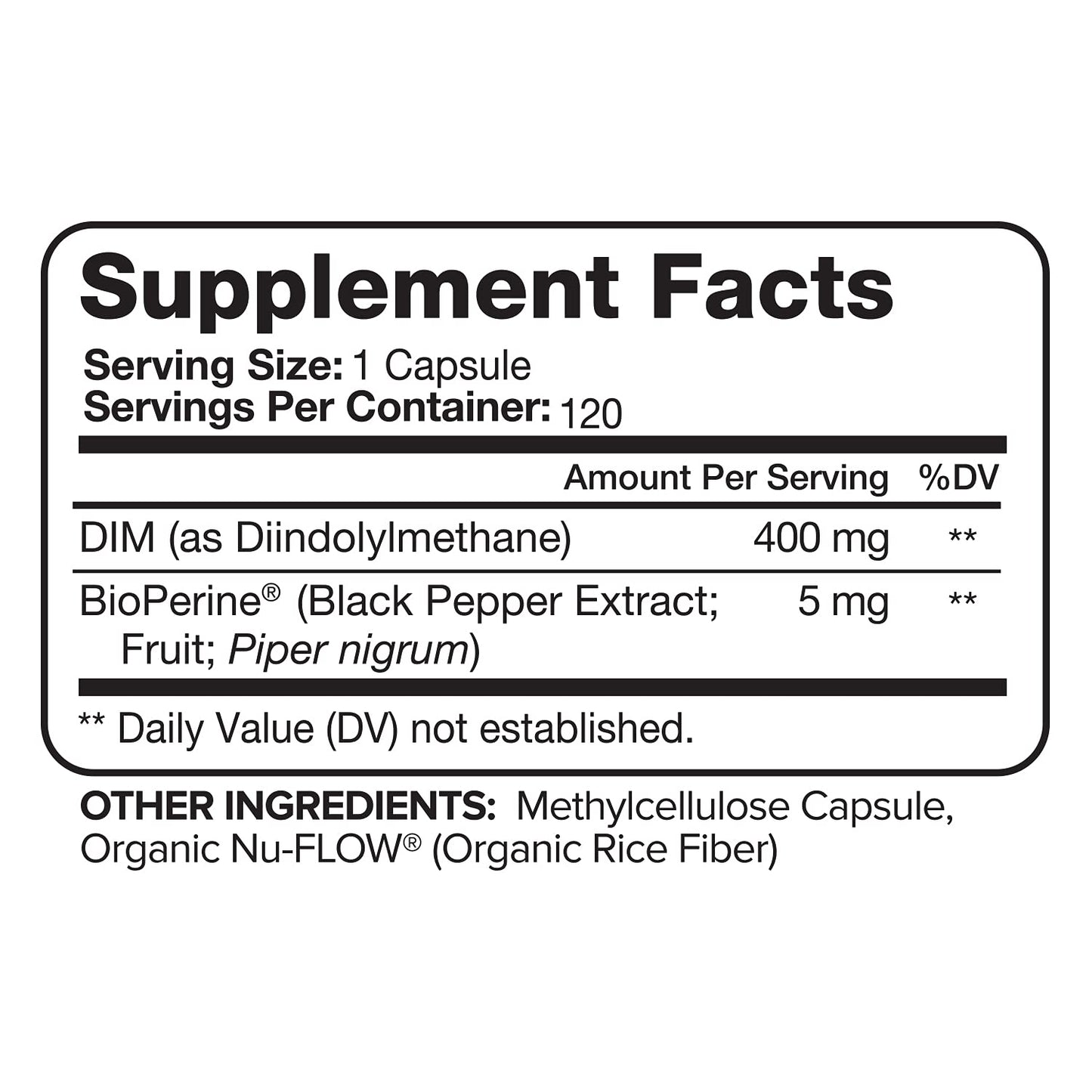 Nutrivein DIM Supplement 400mg Diindolylmethane Plus Bioperine - Maintain Hormone NutriveinBuy Supplements Australia