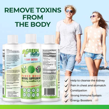 1 Day Colon Liquid Cleanse Formula and Liver Detox - Vegan Friendly, Helps Healthy Digestion Green Valley CleanserBuy Supplements Australia