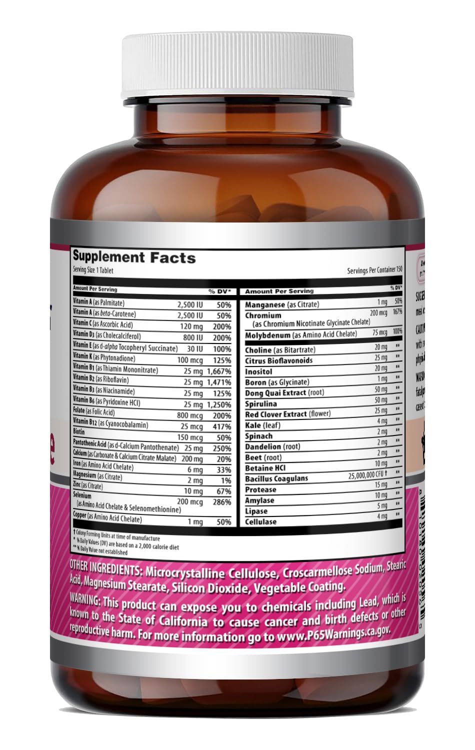 Amazing Formulas Women's One Multivitamin | Food Based | 150 Tablets, 5 Month Supply | Complete Blend of 40 Vitamins, Minerals & Probiotics Supplements | Non-GMO | Gluten-Free | Made in USA Amazing NutritionBuy Supplements Australia