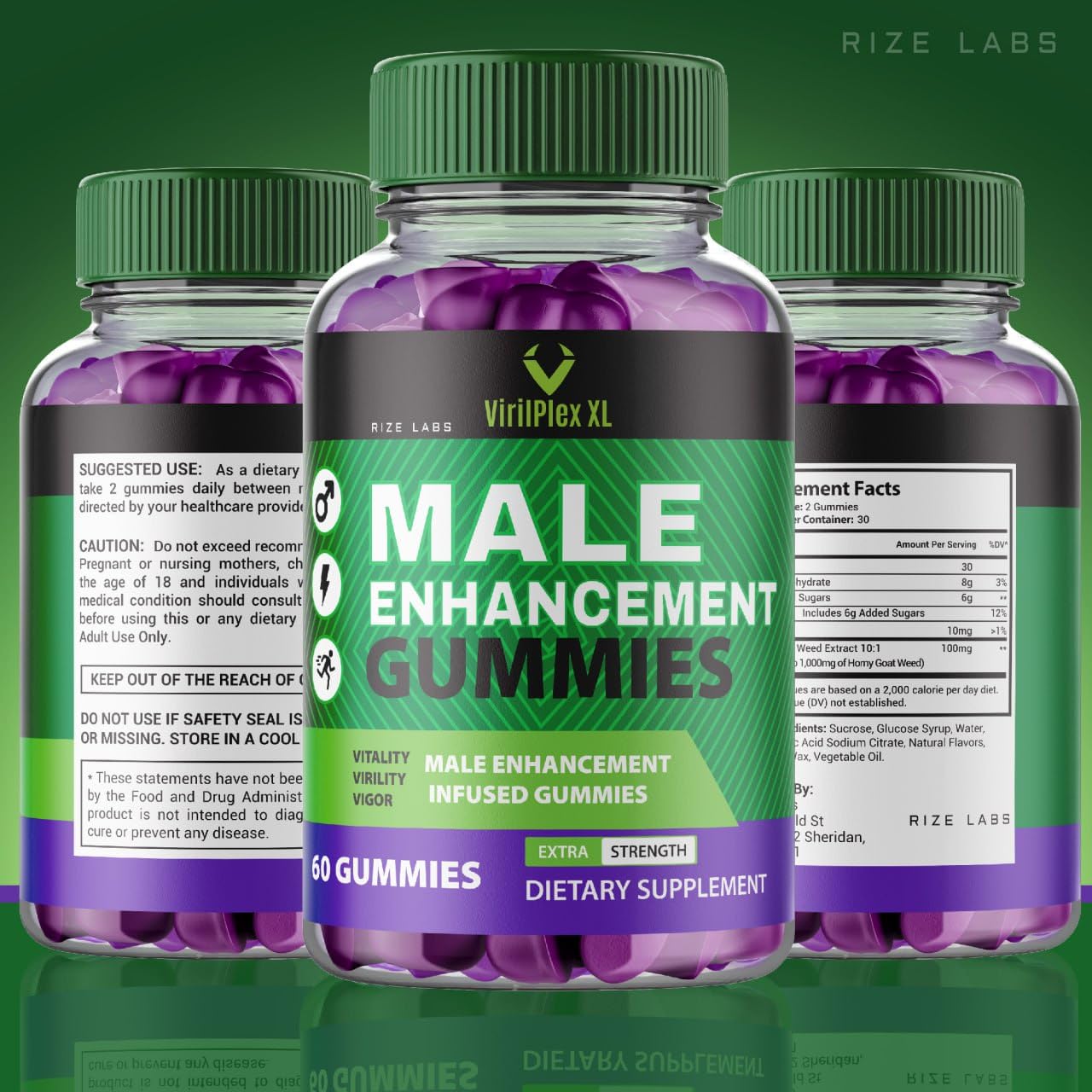VirilPlex XL Male Performance Gummies, Premium Formula for Health and Wellbeing, VirilPlex XL for Men Gummys to Deliver Peak Performance Benefits, VirilPlexXL Gomitas (60 Gummies) rize labsBuy Supplements Australia