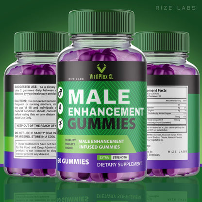 rize labs VirilPlex XL Male Performance Gummies, Premium Formula for Health and Well-Being for Men, Gummys to Deliver Maximum Performance Benefits - Pack of 3(180 Gummies) rize labsBuy Supplements Australia