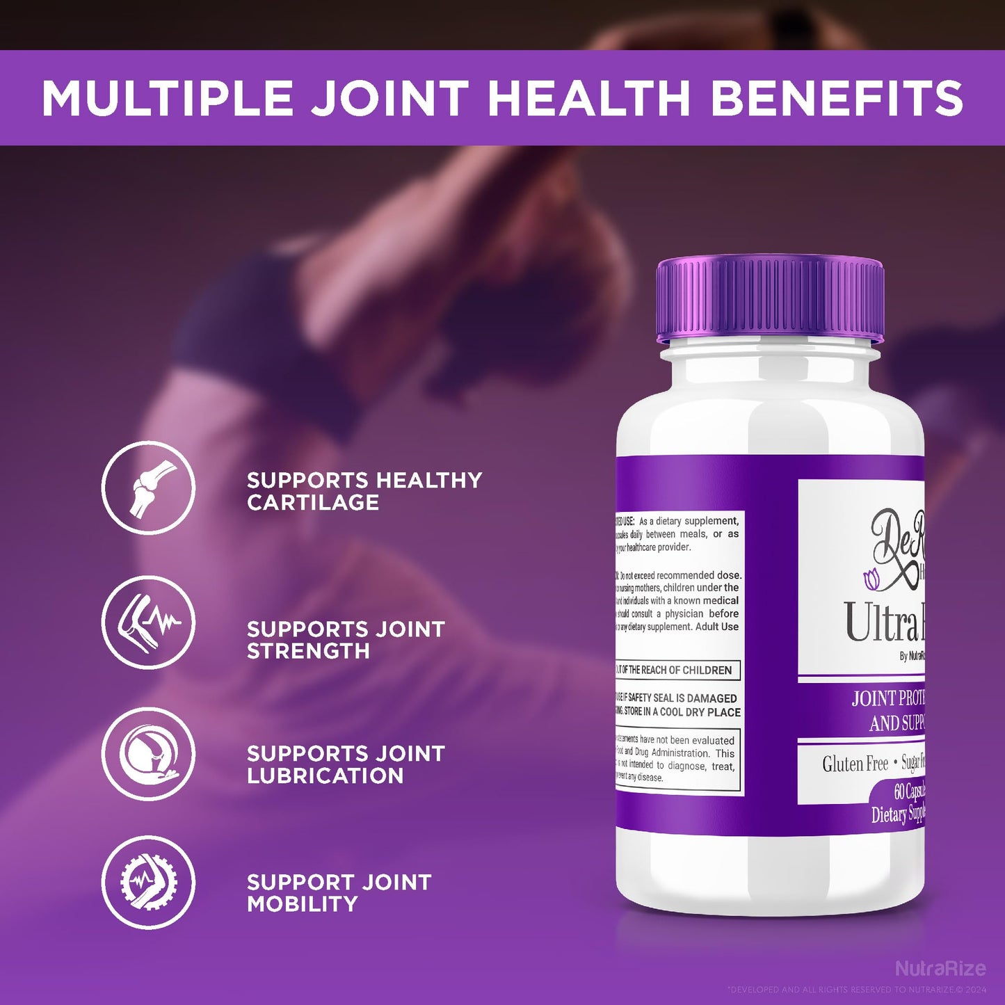 (2 Pack) Ultra Flex Capsules, Advanced Joint Support Supplement, Ultra Flex Natural Joint Health Formula, Max Strength Pills for Joint Wellness and Mobility, UltraFlex Vitamin Reviews (120 Capsules) NutraRizeBuy Supplements Australia