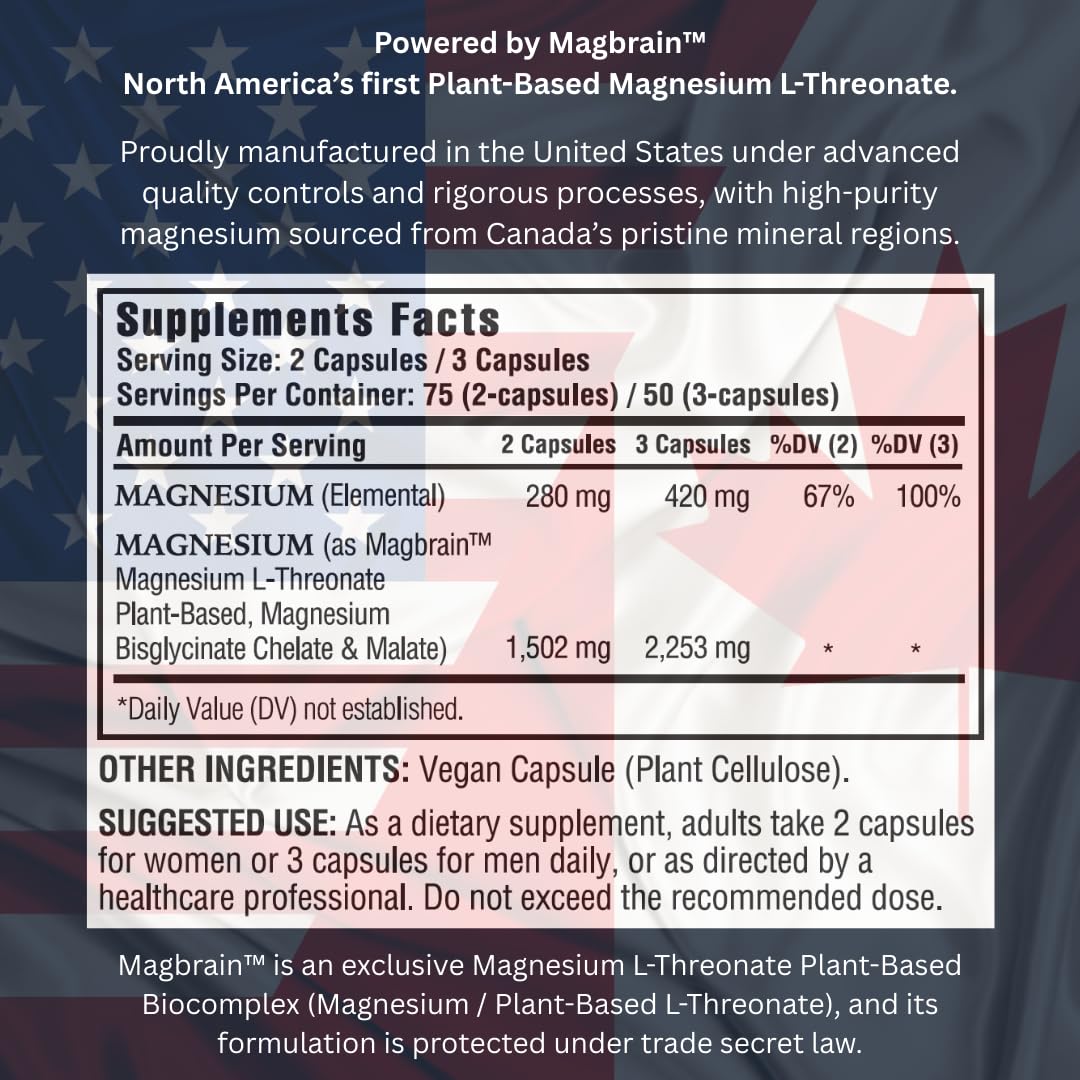 Kappa Nutrition Powered by Magbrain™ Magnesium L-Threonate Plant-Based, 150 Vegan Capsules, 420mg Elemental Magnesium (3 Capsules) from 2,253mg, Brain, Sleep & Muscle Support. KAPPA NUTRITIONBuy Supplements Australia