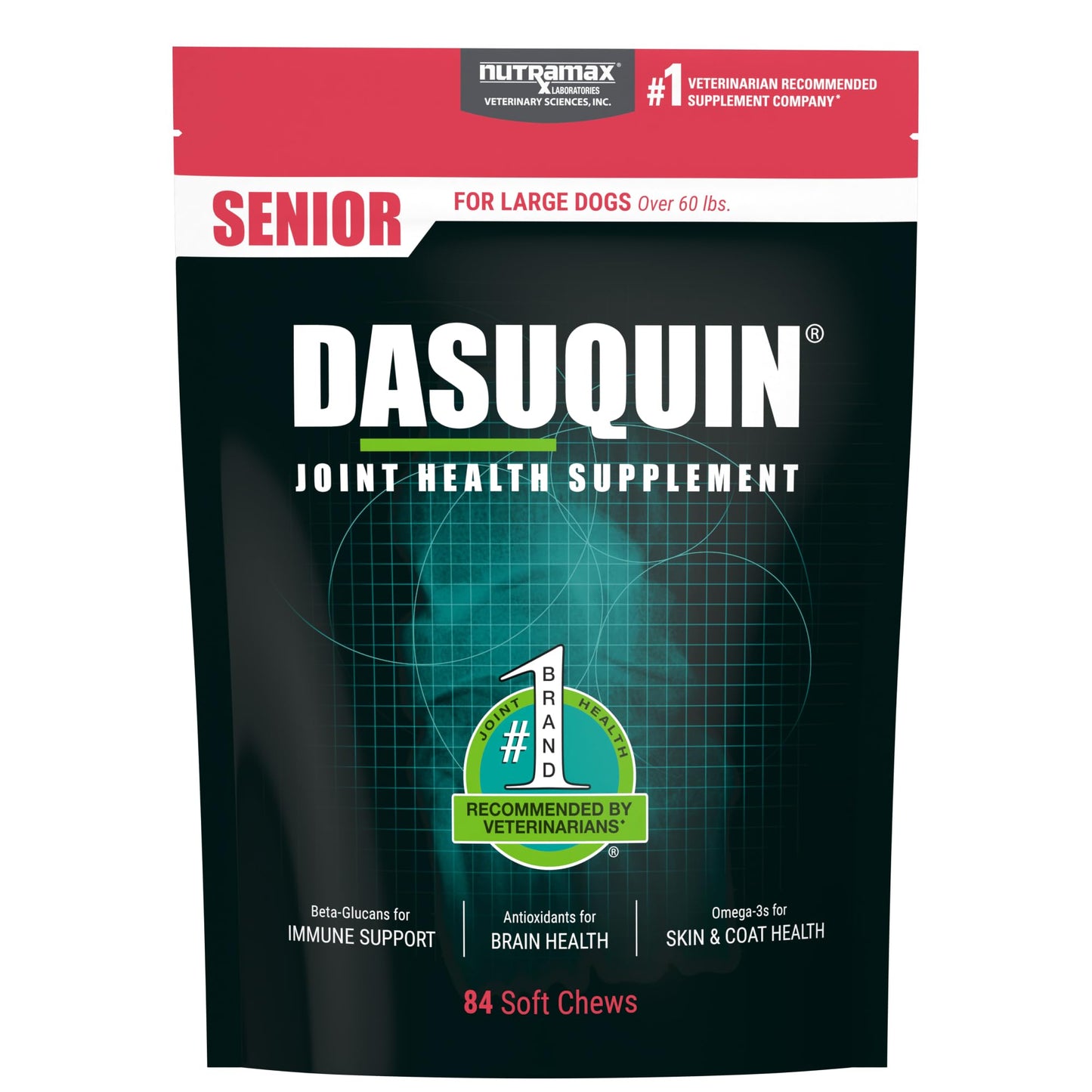 Nutramax Dasuquin Joint Health Supplement for Large Senior Dogs – for Immune Support, Skin & Coat Health, and Brain Health, 84 Soft Chews Nutramax LaboratoriesBuy Supplements Australia