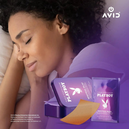 AVID Playboy - Menstrual Relief PMS Oral Strips (30 Edible Strips) Fast Dissolving PMS Cramp Relief & Hormonal Balance Strips for Women - Lemon Ginger Flavored Multi-Benefit PMS Supplement for Women AvidBuy Supplements Australia