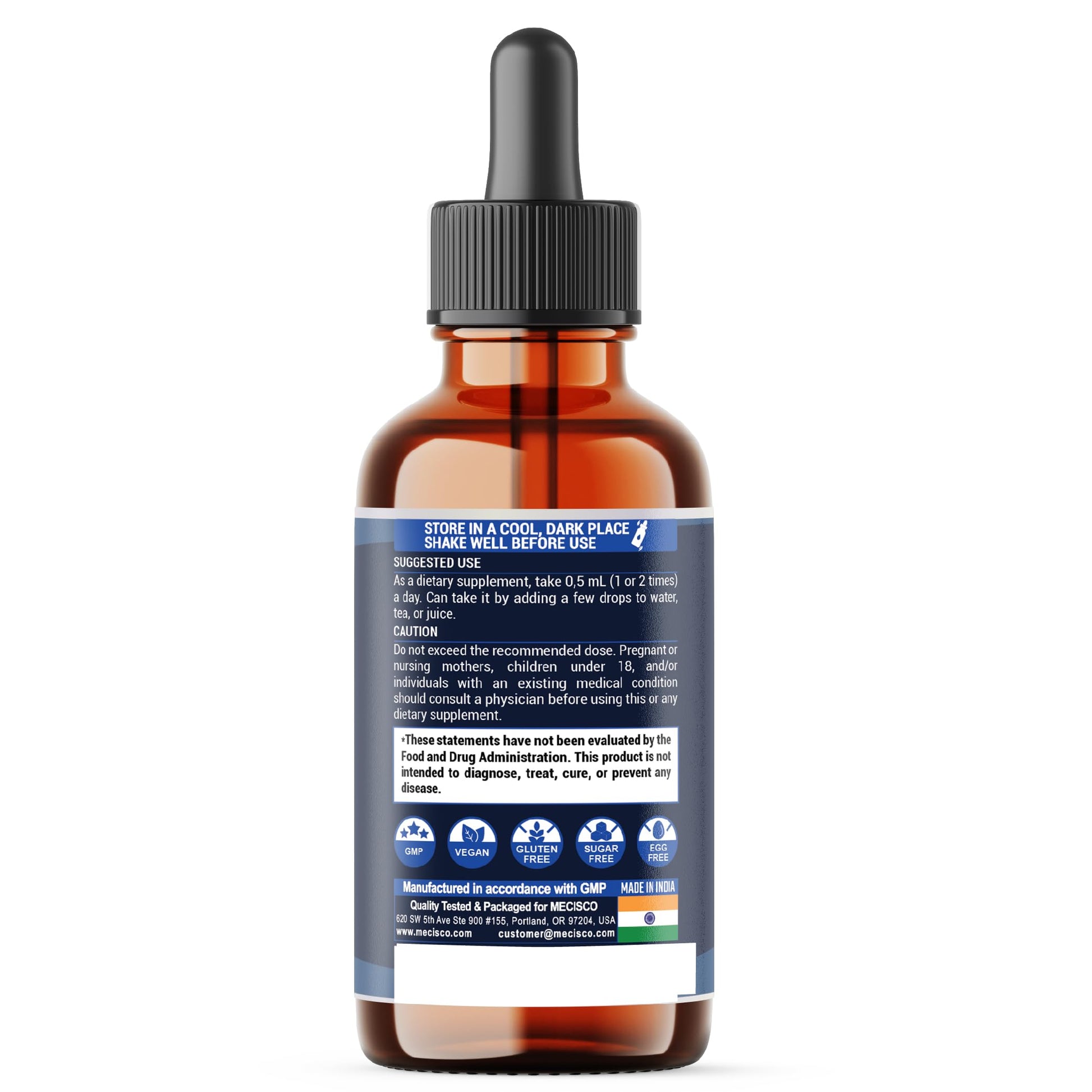 10in1 Lemon Balm Liquid Drops Blend Includes Vitamin D3, Vitamin K2, Lemon Balm, Ginger, Turmeric, Ceylon Cinnamon, Black Pepper, Cayenne Pepper, Berberine, Valerian Root - 1 FL Oz - 2 Month Supply MeciscoBuy Supplements Australia
