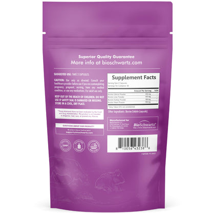 BioSchwartz Primal Beef Organ Supplement for Women - 60 Capsules - Grass-Fed & Pasture-Raised - Supports Healthy Hair Skin and Nails, Hormone Balance - with Bovine Liver, Kidney, Heart, Uterus Powder BioSchwartzBuy Supplements Australia