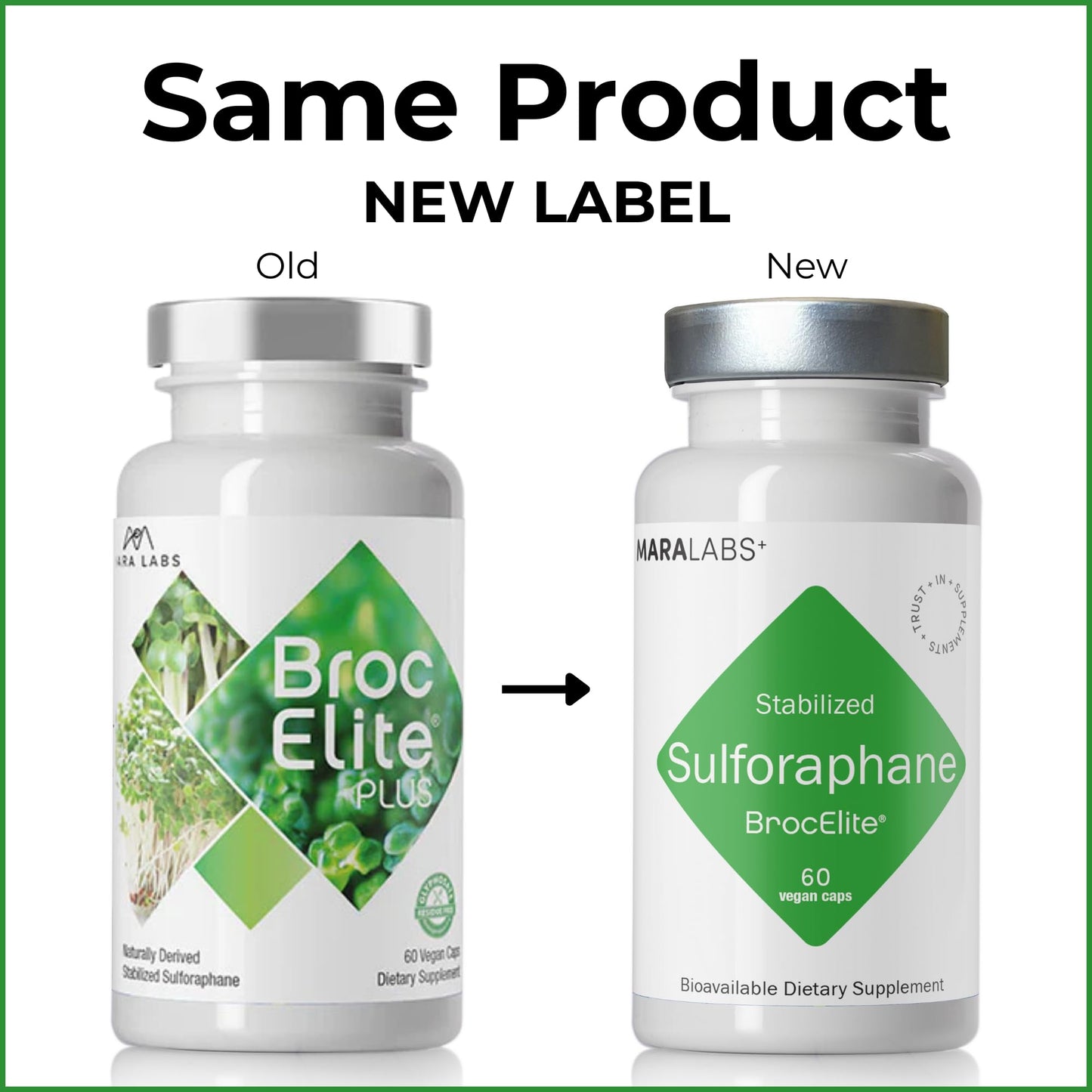 BrocElite Mara Labs Plus | Stabilized Broccoli Sulforaphane Supplement | Glyphosate Residue Free Certified – Third-Party Tested | 60 Vegan Capsules BrocEliteBuy Supplements Australia