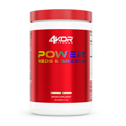 4KOR Fitness Power Reds & Greens: an Energizing Greens Drink Made up of Antioxidant-Rich Superfoods, Gluten-Free and Vegetarian, 30 Servings (1 Bottle) 4KOR FitnessBuy Supplements Australia