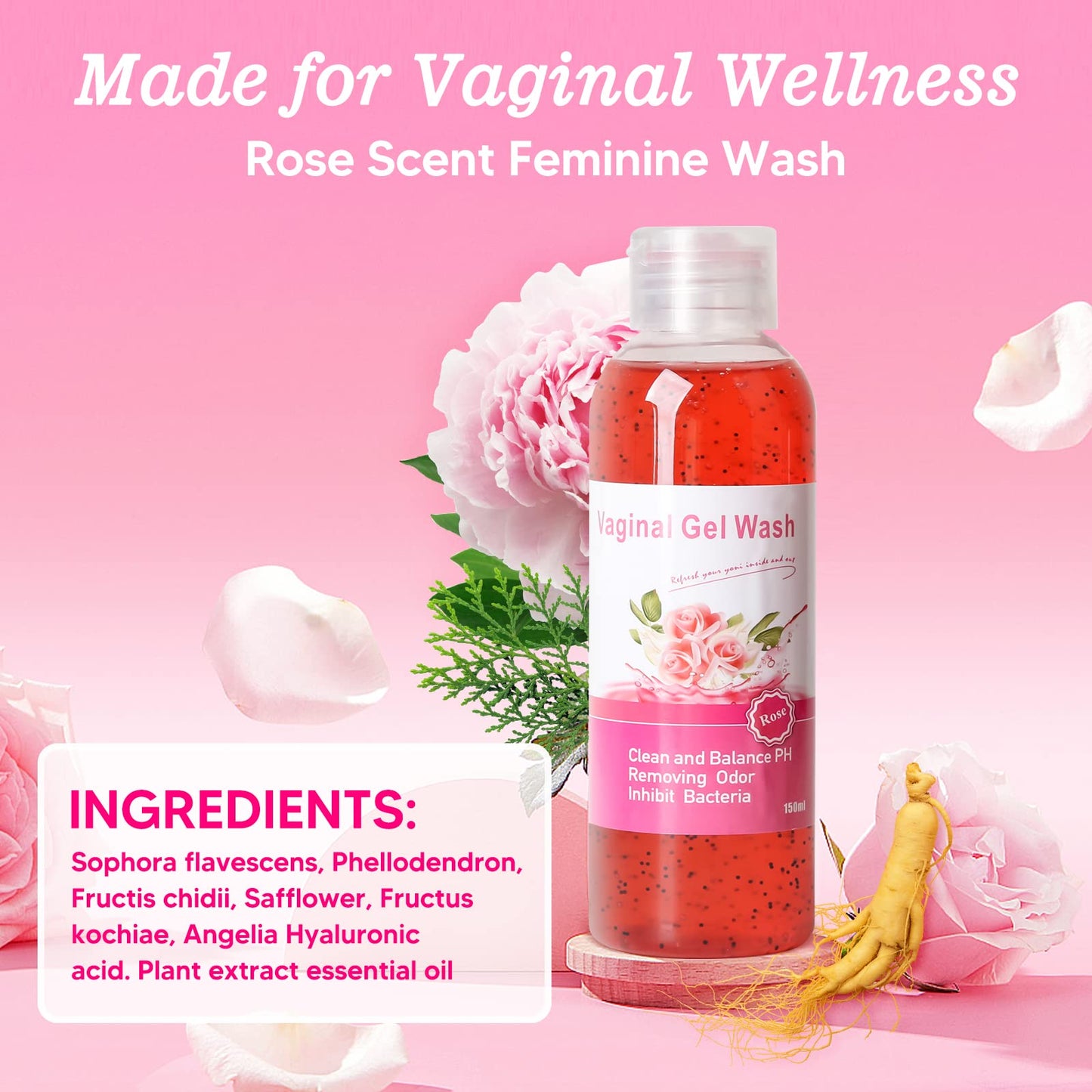 Feminine Wash & Yoni Oil & Yoni Soap Set for Women, Yoni Wash for Vaginal Ph Balance Remove Odor BASSIBuy Supplements Australia