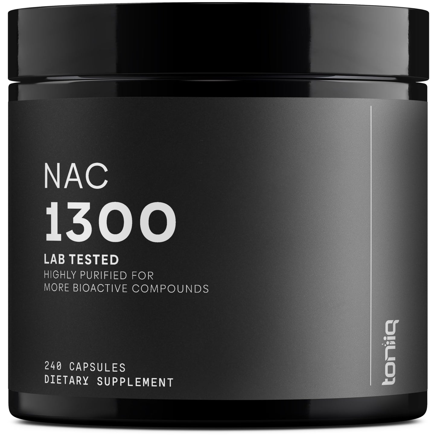 Toniiq 1300mg NAC - 4 Month Supply - Min. 98%+ Tested Purity - Ultra High Strength Bioavailable NAC Cysteine Supplement - 240 Vegetarian N Acetyl Cysteine