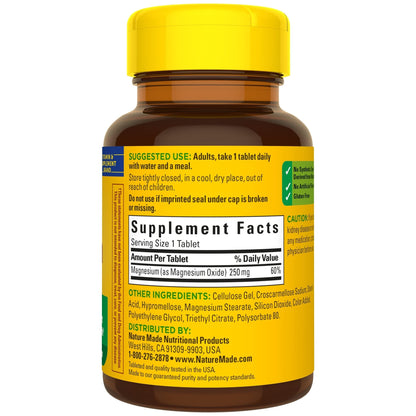 Nature Made Magnesium Oxide 250 mg, Dietary Supplement for Muscle, Heart Nature MadeBuy Supplements Australia
