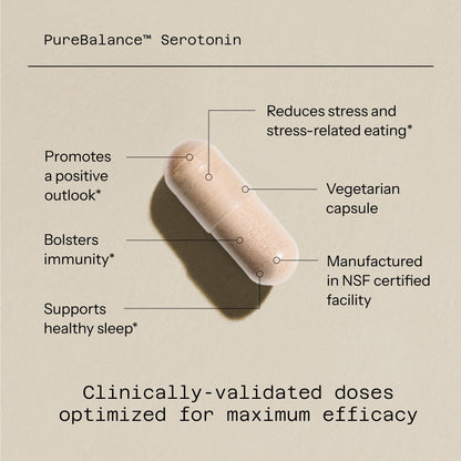 Quality of Life Pure Balance Serotonin Premium–Helps Boost Serotonin & Cortisol Levels - Includes 5-HTP, Venetron, Sensoril, Vitamin D3 & L-Theanine–60 Capsules Quality of LifeBuy Supplements Australia