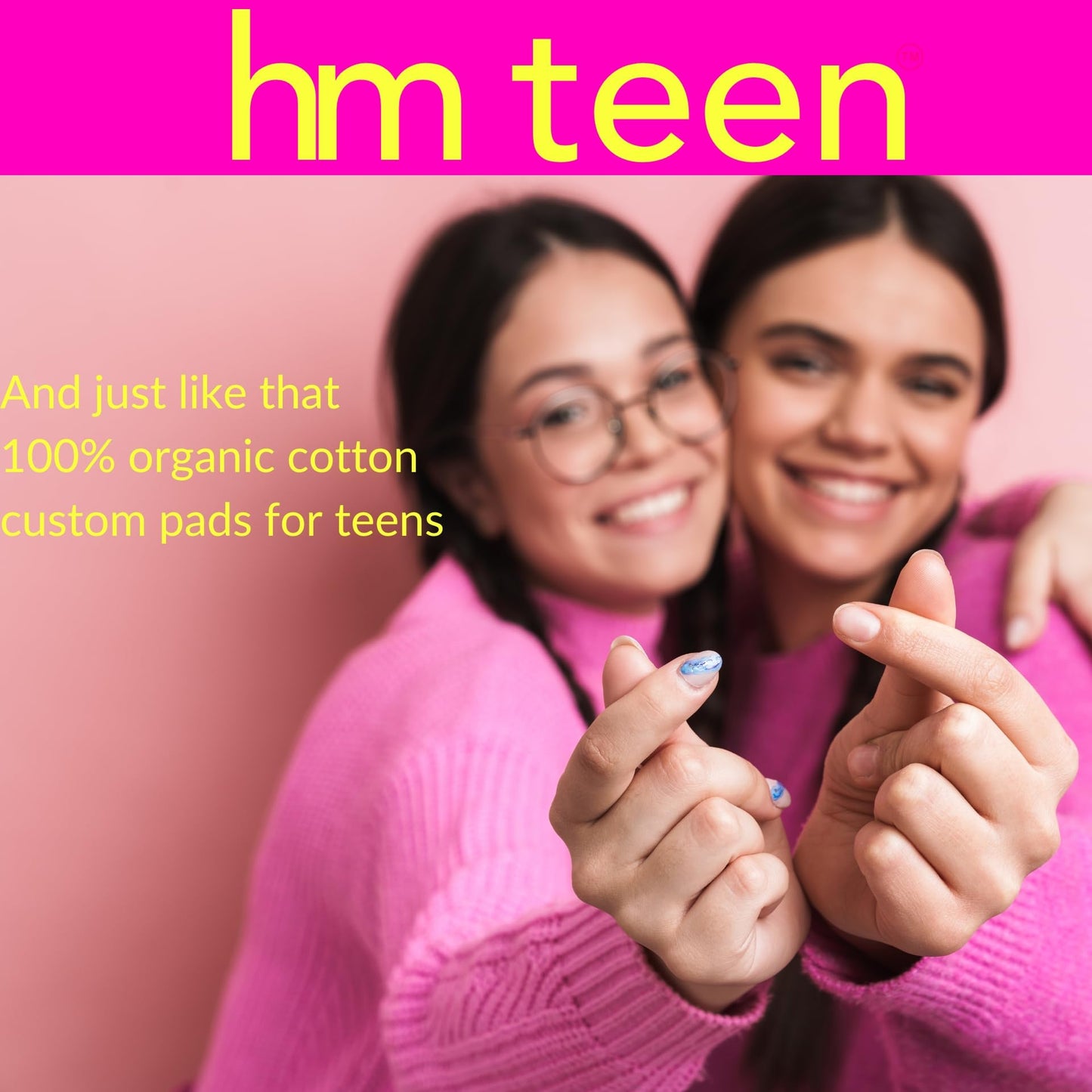 HM Teen | Pads for Teens | 100% Organic Cotton Pad Topsheet | Non Toxic Teen Pads with Wings HM TeenBuy Supplements Australia