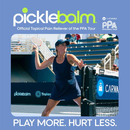 PickleBalm Pickleball In-Game Muscle Pain Relief Roll-On with 4% Lidocaine, Arnica, Menthol, Cucumber Seed Extract for Shoulders, Knees, Wrists, and More, 3.4oz Roll-On Applicator PickleBalmBuy Supplements Australia