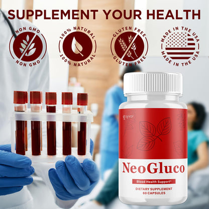 (2 Pack) NeoGluco Capsules, Official NeoGluco Glycogen Support Pills with All Natural Ingredients, Advanced Formula Health Supplement with Max Strength Premium Vitamins for Women & Men (120 Capsules) SyvorBuy Supplements Australia