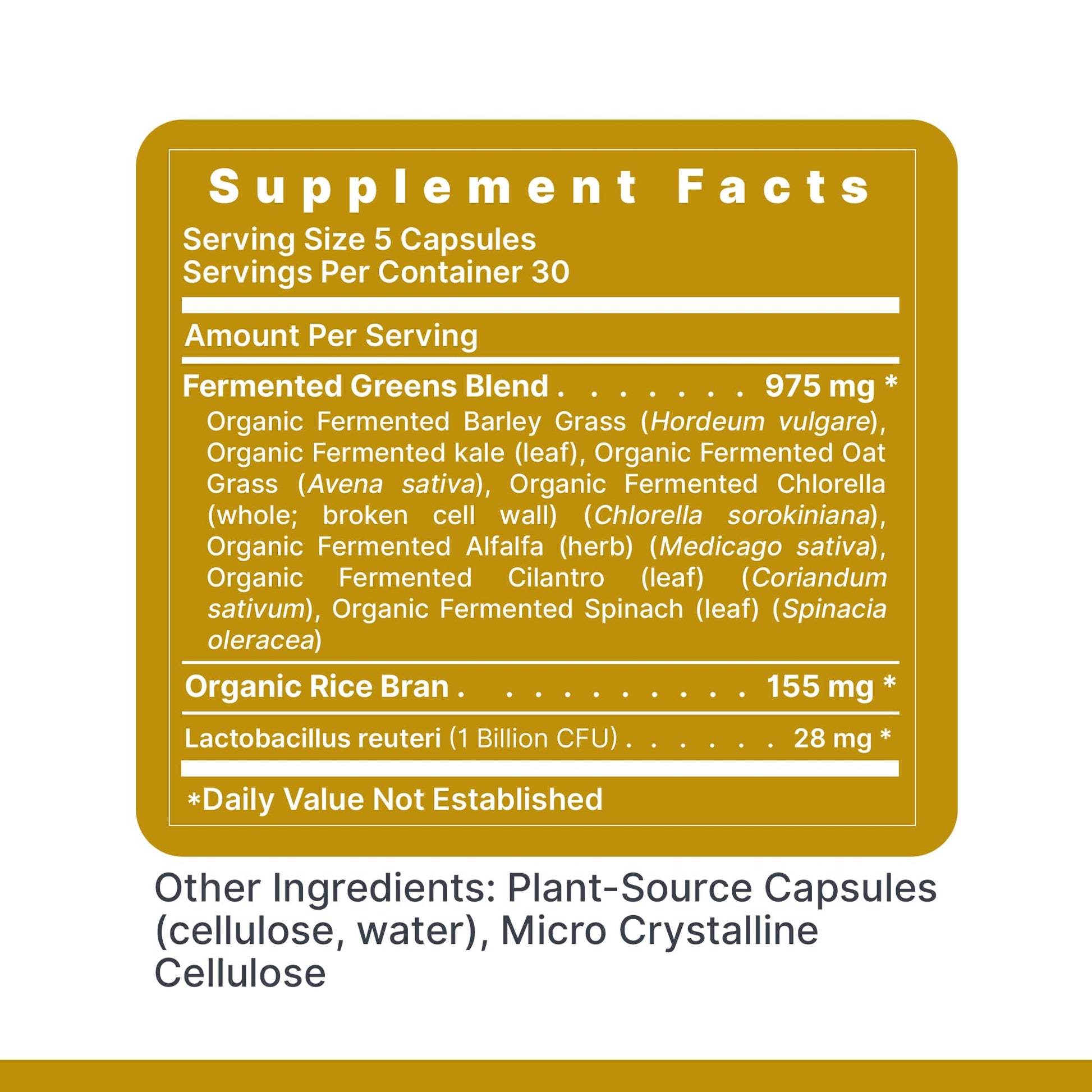 Premier Research Labs Probiotic Fermented Greens - Super Greens Supplement, Superfood Blend, Organic Vitamins with Probiotic - Daily Greens with Spinach, Chlorella, & More - 150 Powder Filled Capsules Premier Research LabsBuy Supplements Australia