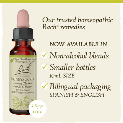 Bach Original Flower Remedies, Honeysuckle for Embracing The Now (Non-Alcohol Formula) BachBuy Supplements Australia
