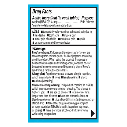 Ecotrin Low Strength Safety Coated Aspirin, NSAID 81mg, 45 count EcotrinBuy Supplements Australia