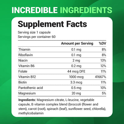 Dr. Berg Natural Vitamin B12 1000 mcg with B Complex Blend - Methylcobalamin B12 for Energy, Nerve Health, and Cognitive Function* - Methylated B12 with Folate - 60 Capsules (2-Month Supply) Dr. Berg NutritionalsBuy Supplements Australia