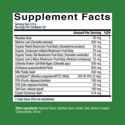 Live Conscious Beyond Greens Concentrated Superfood Powder - Matcha Flavor w/Chlorella, Echinacea, Probiotics for Immune Support & Energy - 30 Servings (2-Pack) Live ConsciousBuy Supplements Australia