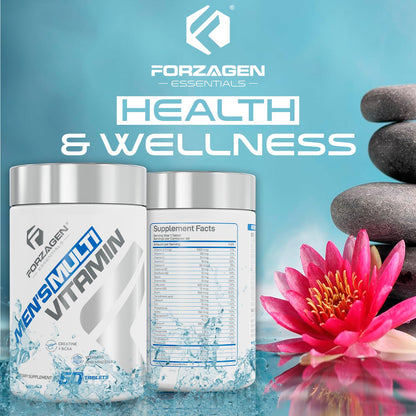 Forzagen Essentials Men's Multivitamin with Creatine and BCAA, Complete Vitamin and Mineral Complex, 60 Tablets ForzagenBuy Supplements Australia