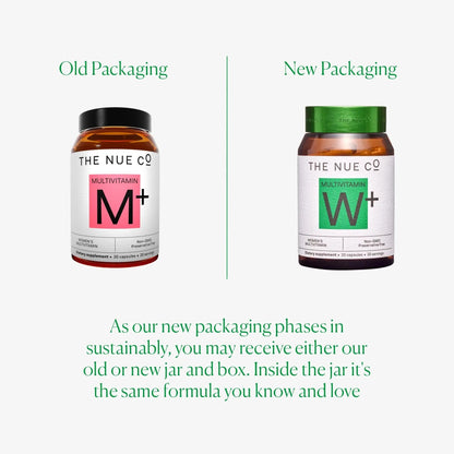 The Nue Co. Women's MULTIVITAMIN Supplement- Supports Energy, Immunity, Focus, Vegan, Gluten Free, 30 Capsules The Nue Co