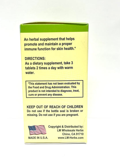 Lao Wei Derma Formula Herbal Supplement Helps Immune Function for Skin Health 500mg 60 Tablets Made in USA Lao WeiBuy Supplements Australia