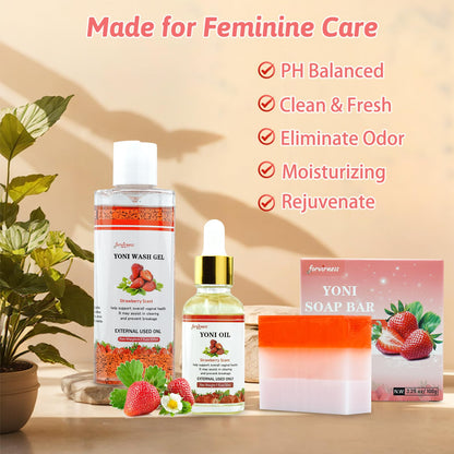 Yoni Wash Yoni Oil Yoni Bar Soap for Women PH Balance, Strawberry Body Oil, Feminine Wash forvirnessBuy Supplements Australia