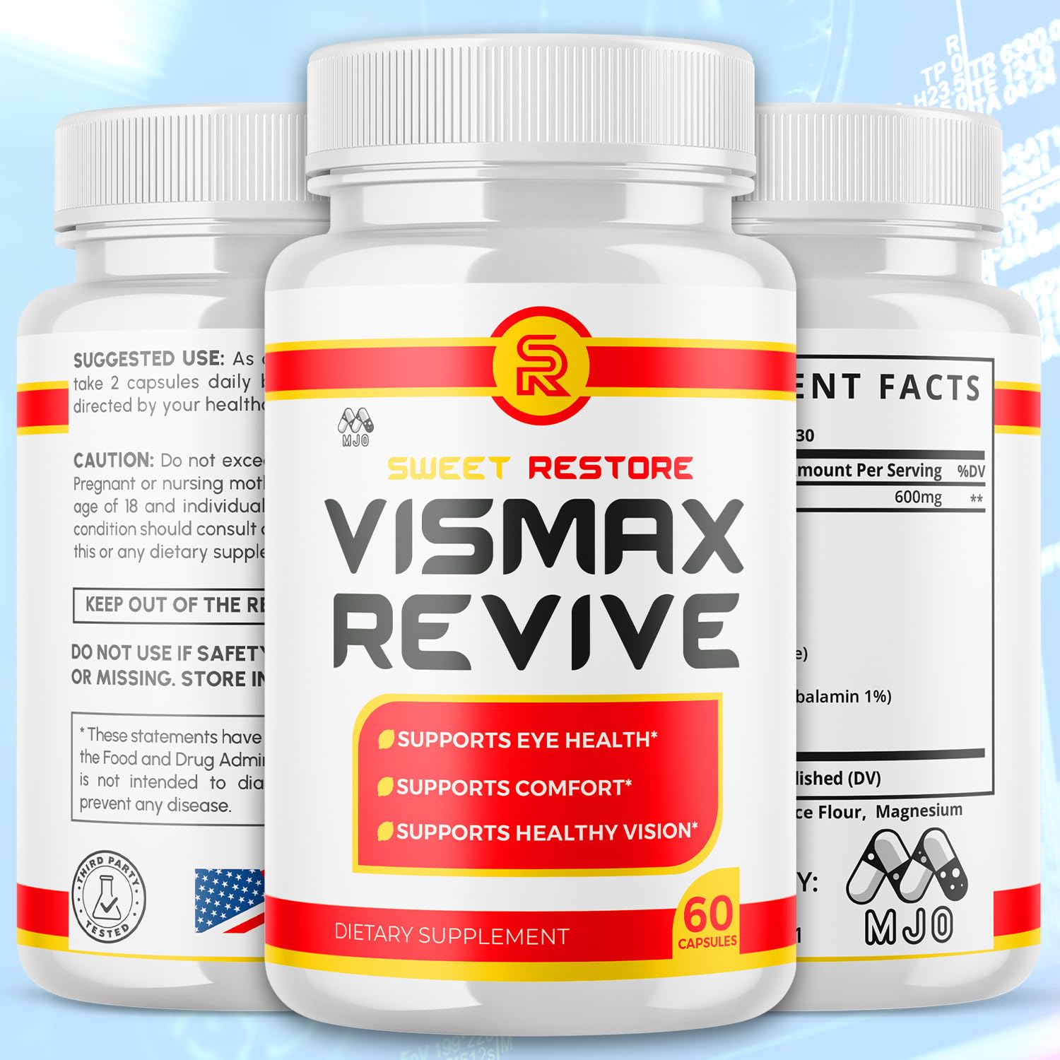 Vismax Revive Capsules, Official VismaxRevive Vision Support Supplement with All Natural Ingredients, Advanced Eye Health Formula and Vision Vitamin Supporting Wellness Naturally (60 Capsules) MJOBuy Supplements Australia