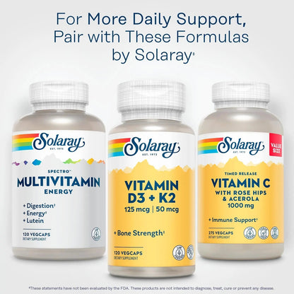 SOLARAY Spectro Energy Multivitamin for Women and Men - Cellular Energy, Digestion, Eye Health and Immune Support SOLARAY