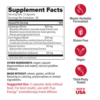 Redd Remedies, True Energy, Supports Energy Production and Stamina, 50 Vegan Capsules Redd RemediesBuy Supplements Australia