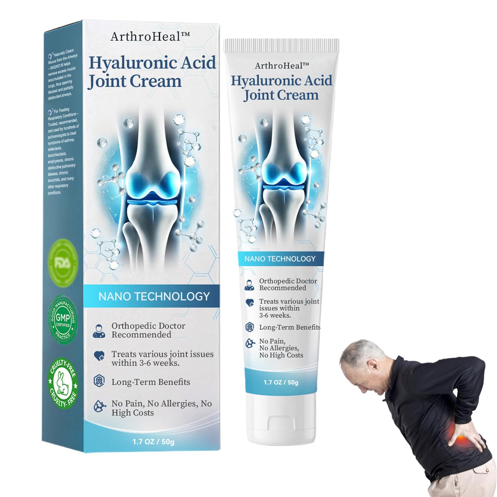Luhaka ArthroHeal Hyaluronic Acid Joint R-epair Cream,ArthroHeal Joint Cream,Quickly relieve joint discomfort, Quickly relieve joint discomfort, suitable for joint activities throughout the body (1) LuhakaBuy Supplements Australia