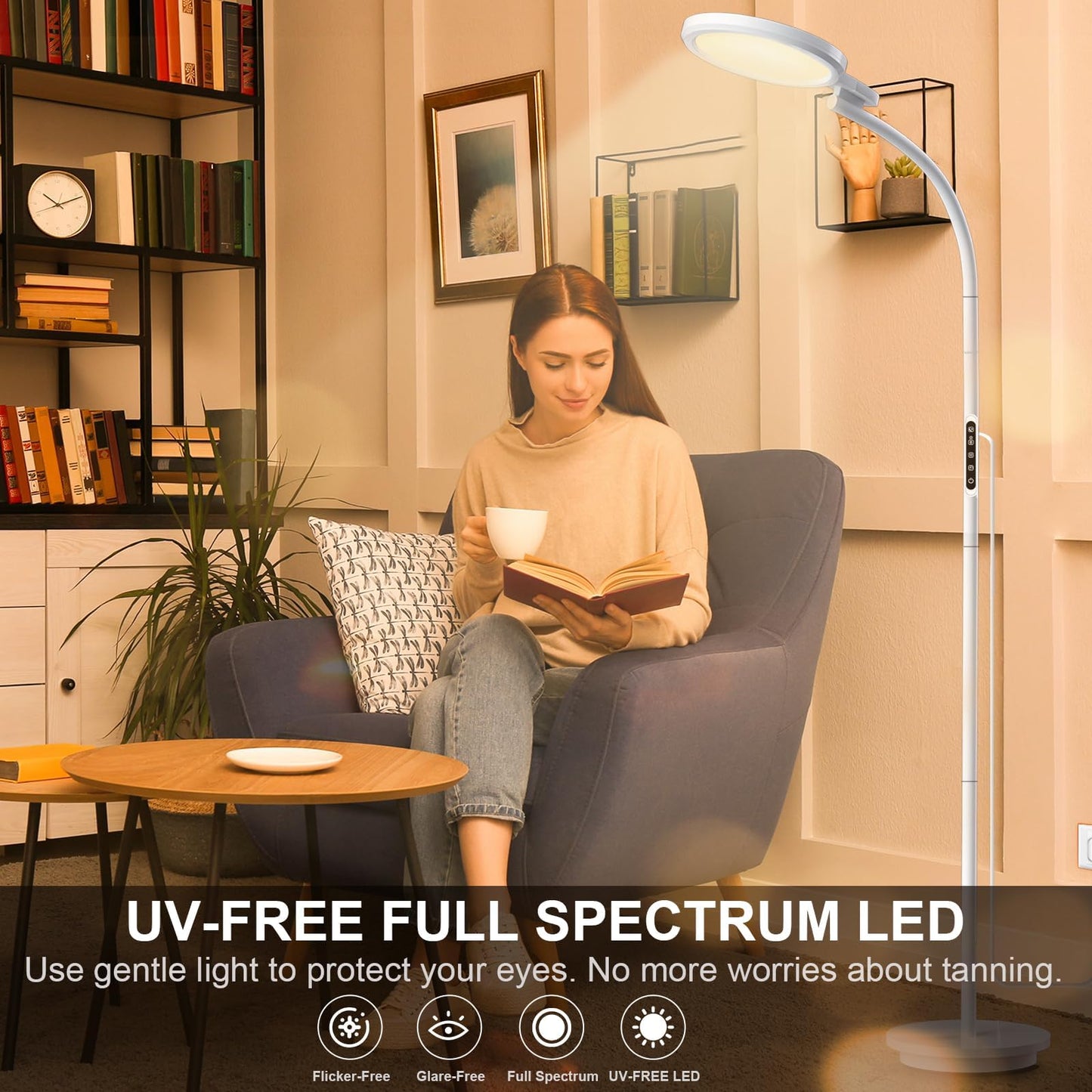Sunlamlux Light Therapy Lamp, UV-Free Sun Light Therapy Lamp, 10000 Lux Floor Lamp SunlamluxBuy Supplements Australia